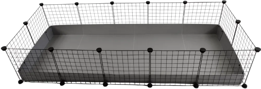 C&C modular cage 5x2 pig rabbit hedgehog silver 180 x 75 x 37 cm