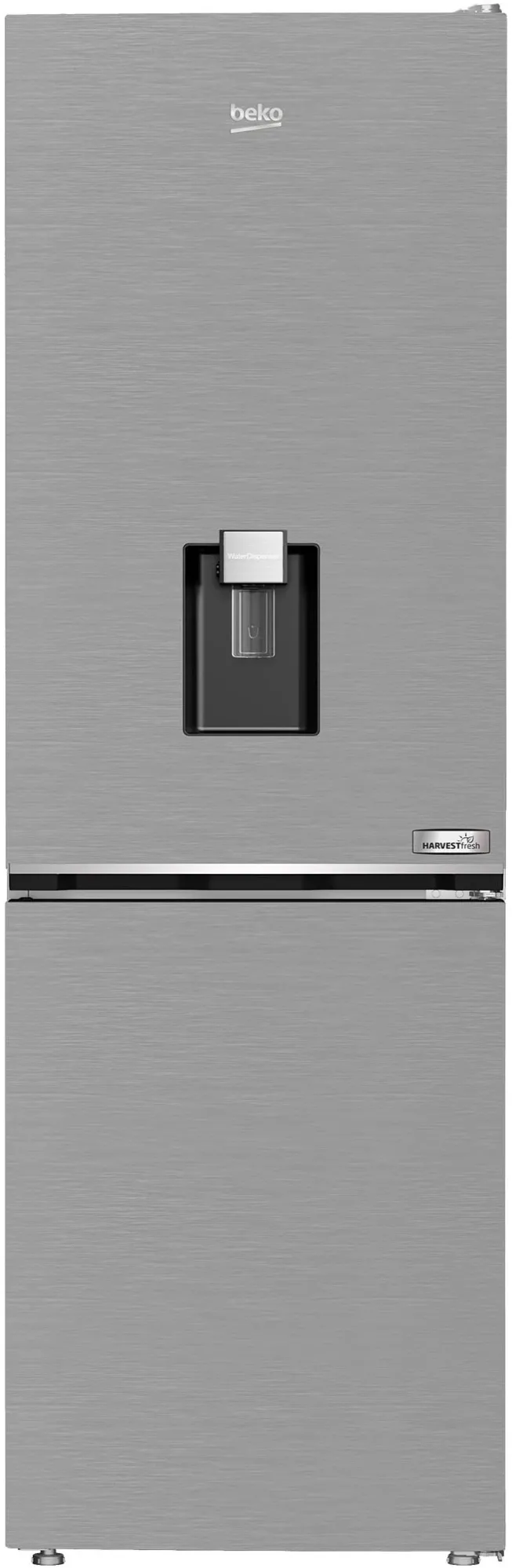 Combina frigorifica Beko B3RCNA364HDXB, 316 l, No Frost, HarvestFresh, AeroFlow, Water dispenser SLIM TANK, Clasa E, H 186.5 cm, Inox