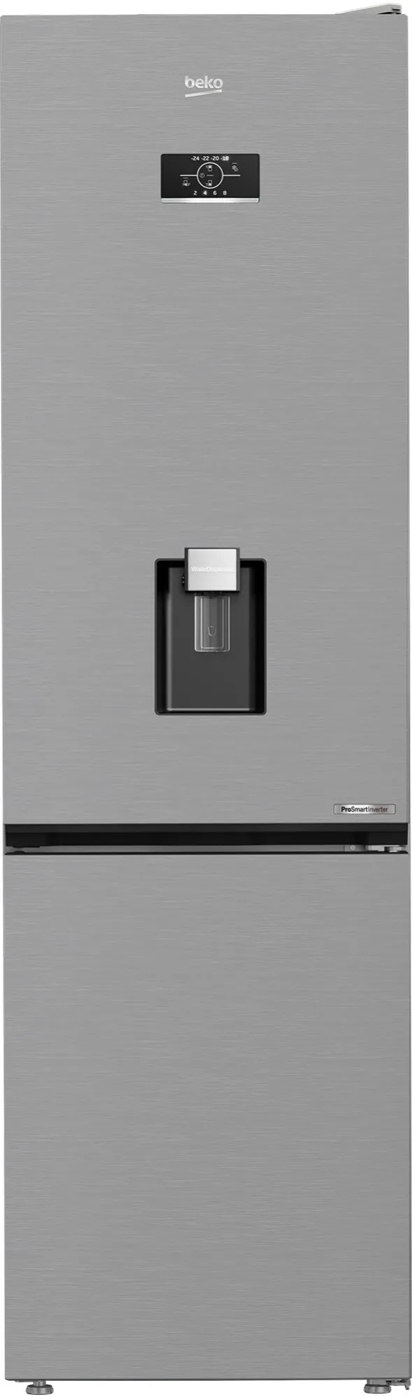 Combina frigorifica Beko B5RCNA405HDXB, 355 l, No Frost, HarvestFresh, AeroFlow, Fast Freeze, Clasa D, 203.5 cm, Inox