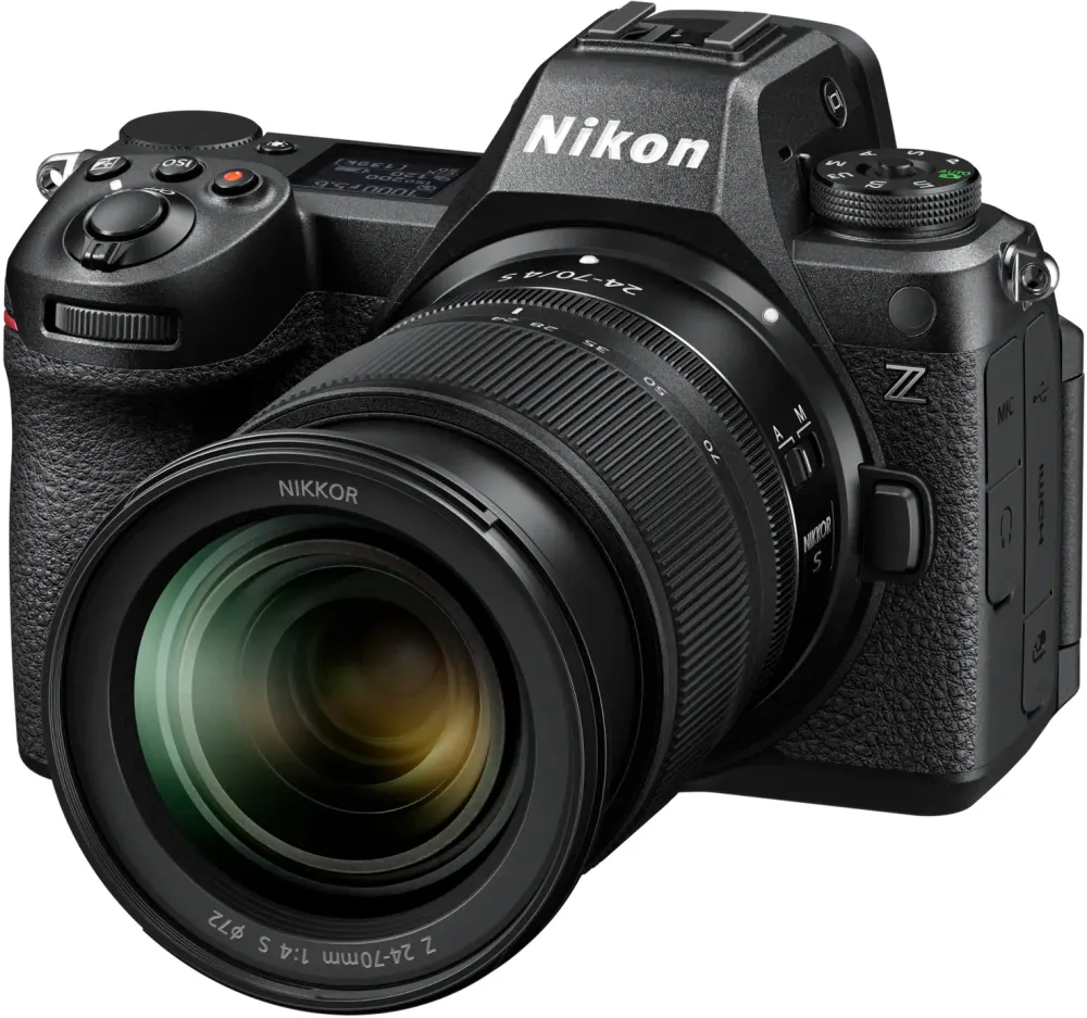 Aparat foto Mirrorless Nikon Z6 III Body, Full-Frame, 24.5 MP, 6K + Obiectiv 24-70mm f/4 S, Negru