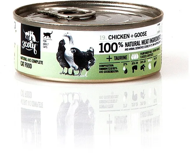 3COTY Chicken with goose - wet cat food - 80g
