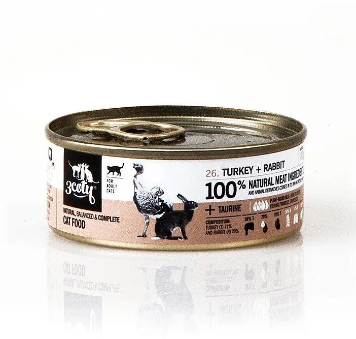 3COTY Turkey with rabbit - wet cat food - 80g