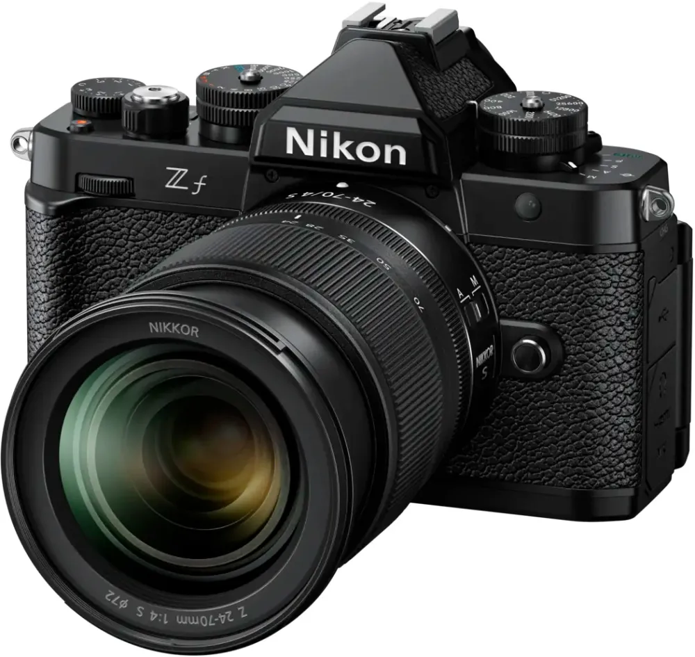 Aparat foto Mirrorless Nikon Z f Body, Full-Frame, 24.5 MP, 4K + Obiectiv 24-70mm f/4 S, Negru