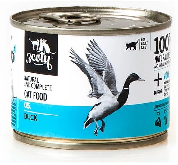 3COTY 180. Duck - wet cat food - 180g