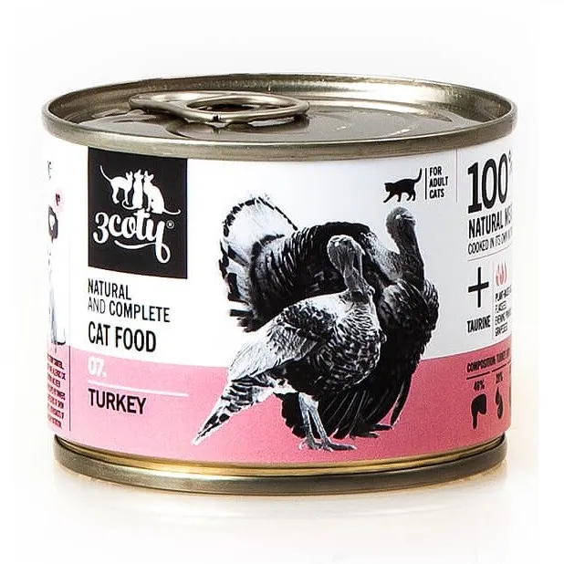 3COTY 07. Turkey - wet cat food - 180g