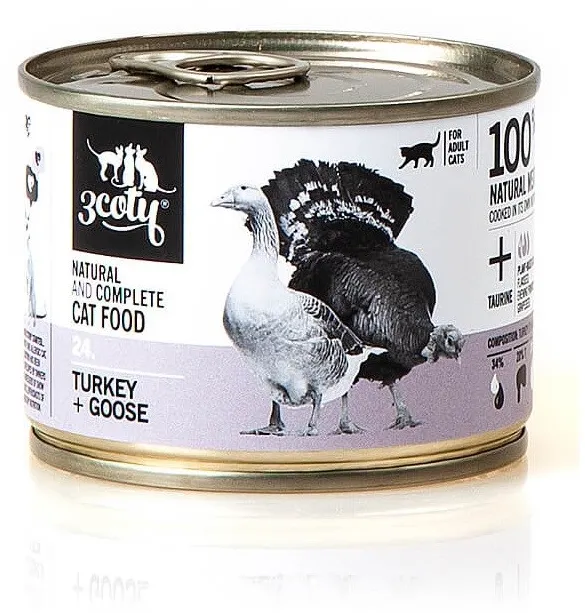 3COTY 24. Turkey and goose - wet cat food - 180g