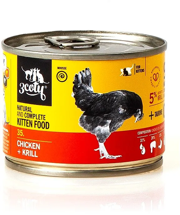 3COTY 35. Chicken and krill (kitten) - wet cat food - 180g