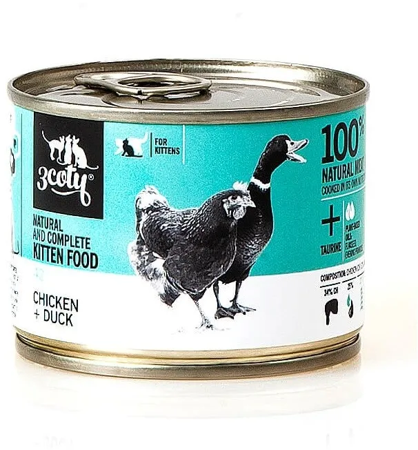 3COTY 42. Chicken and duck (kitten) - wet cat food - 180g