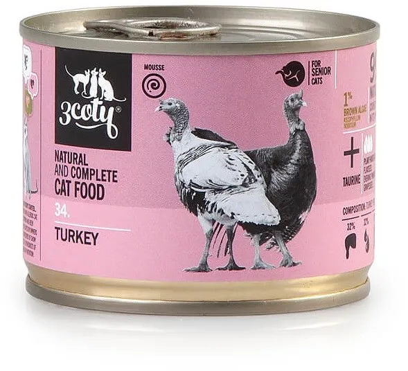3COTY 34. Turkey Senior - wet cat food - 180g