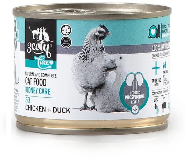 3COTY 53. Chicken + duck Kidney Care - wet cat food - 180g