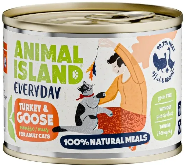 ANIMAL ISLAND Everyday Turkey and goose - wet cat food - 200g
