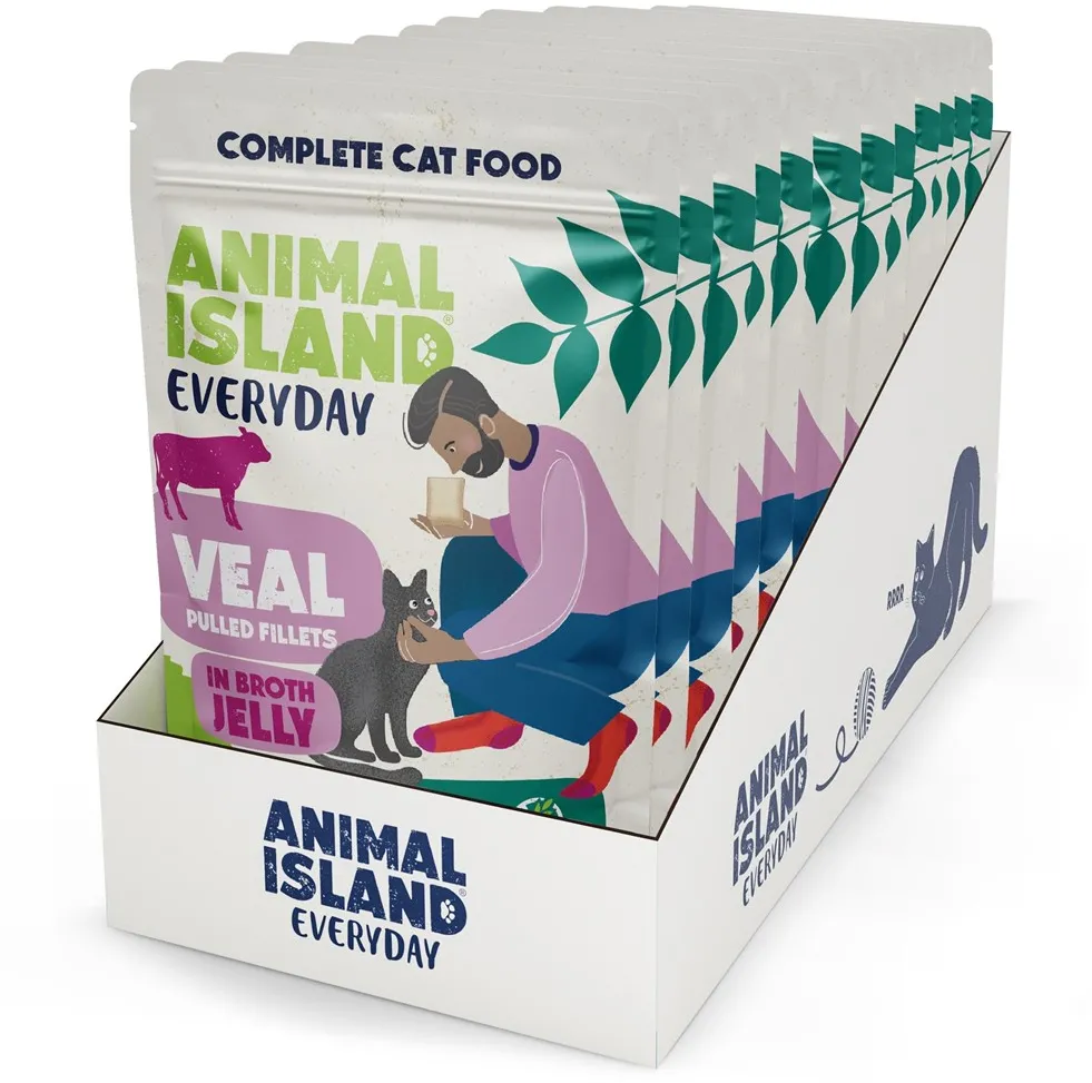 ANIMAL ISLAND Everyday Jelly Veal - wet cat food - 12 x 85g
