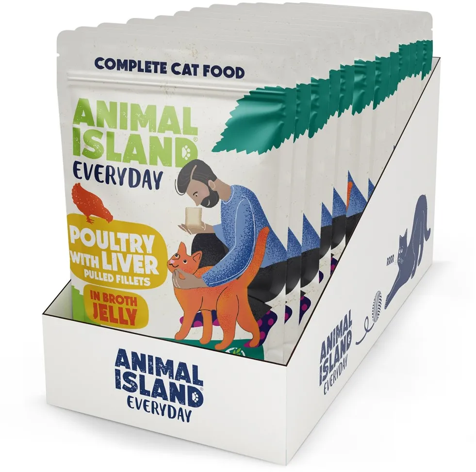 ANIMAL ISLAND Everyday Poultry and liver in jelly - wet cat food - 12 x 85g