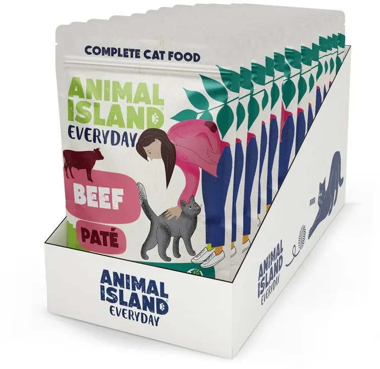 ANIMAL ISLAND Pate Beef - wet cat food - 12x100g