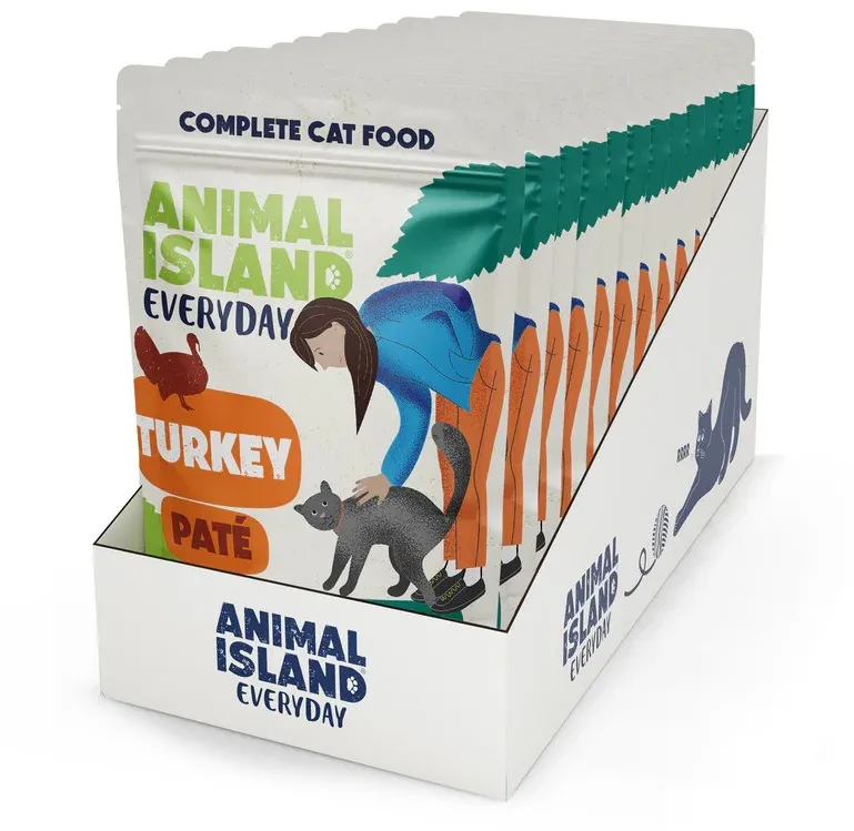 ANIMAL ISLAND Pate Turkey - wet cat food - 12x100g