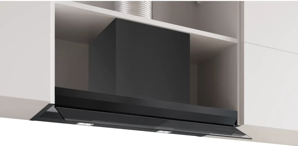 Hota incorporabila Bosch DBB87DP60, Putere de absorbtie 699 mc/h, Iluminare LED, EcoSilence Drive, Touch control, Smart hood automatic, Home Connect, Clasa A, 80 cm, Negru mat
