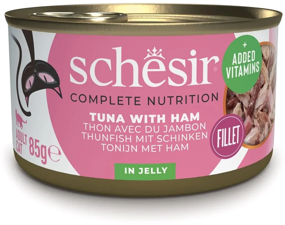 SCHESIR in jelly Tuna with ham - wet cat food - 85 g