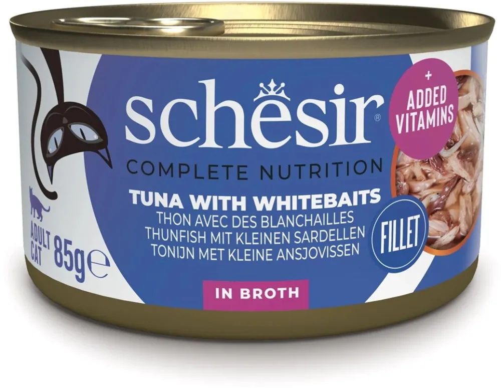 SCHESIR in cooking water Tuna with whitebait - wet cat food - 85 g