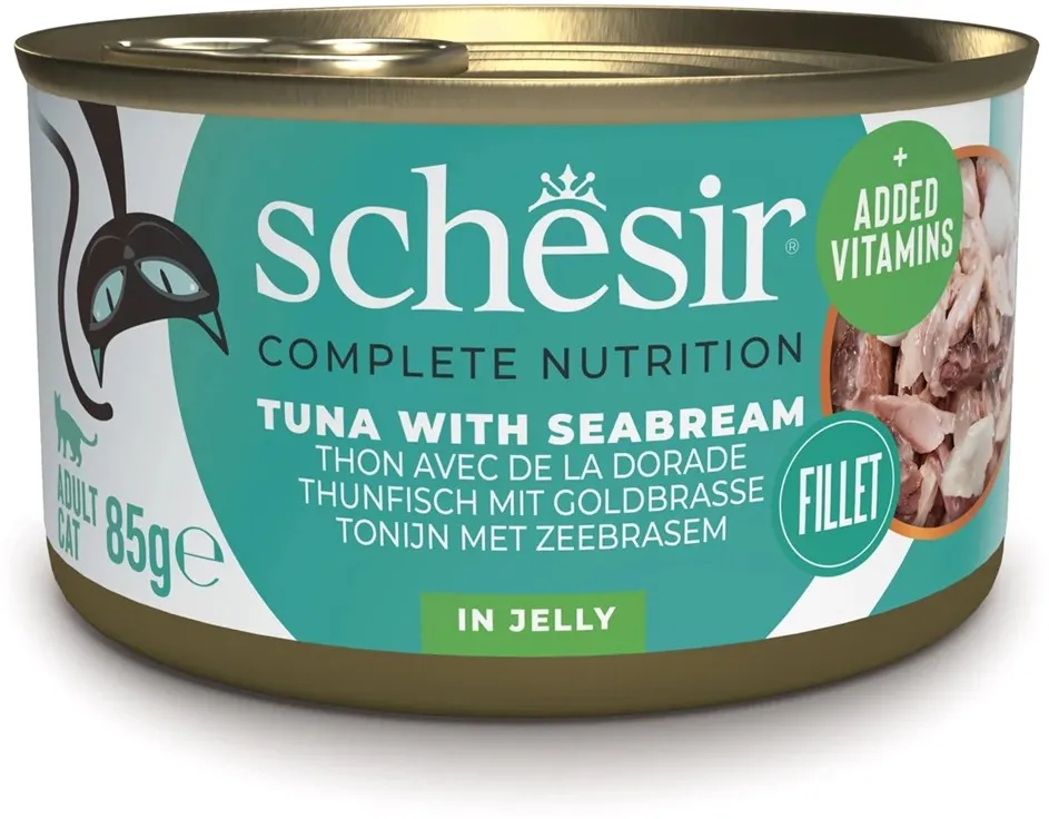 SCHESIR in jelly Tuna with sea bream - wet cat food - 85 g