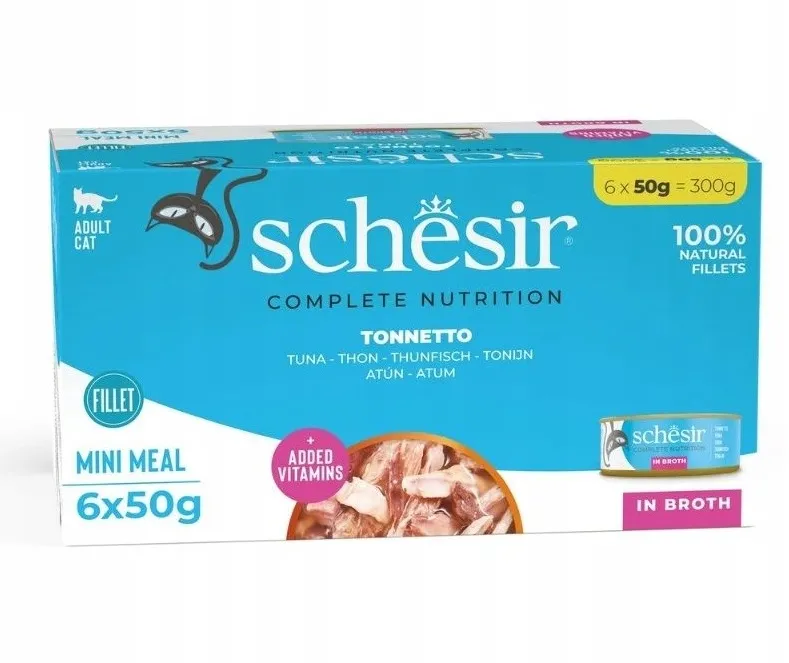 SCHESIR in broth Tuna - wet cat food - 6 x 50 g