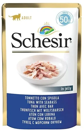 SCHESIR in jelly Tuna with seabass - wet cat food - 50 g