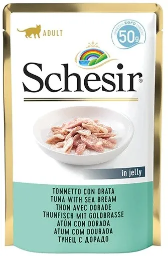 SCHESIR in jelly Tuna with sea bream - wet cat food - 50 g