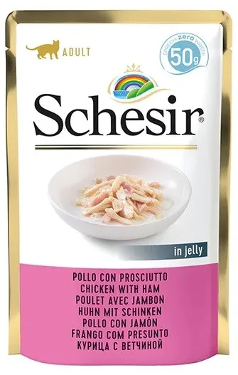 SCHESIR in jelly Chicken with ham - wet cat food - 50 g