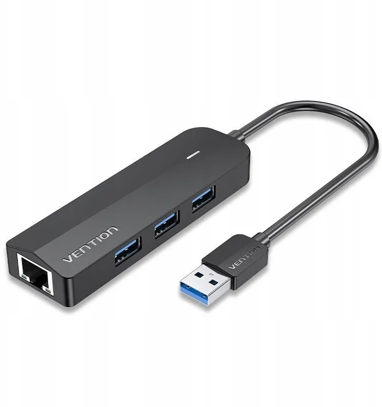 Hub 5w1 Vention USB 3.0 + adapter Gigabit Ethernet