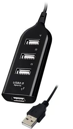 Vakoss TC-234UX interface hub USB 2.0 Black