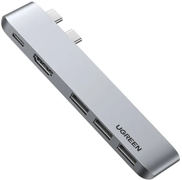 Ugreen 60559 laptop dock/port replicator USB 3.2 Gen 1 (3.1 Gen 1) Type-C Silver
