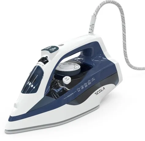 Fier de calcat Tesla IR301BL, 2600W, talpa ceramicarezervor 400 ml, 25g/min, cablu 1.9 m, Albastru