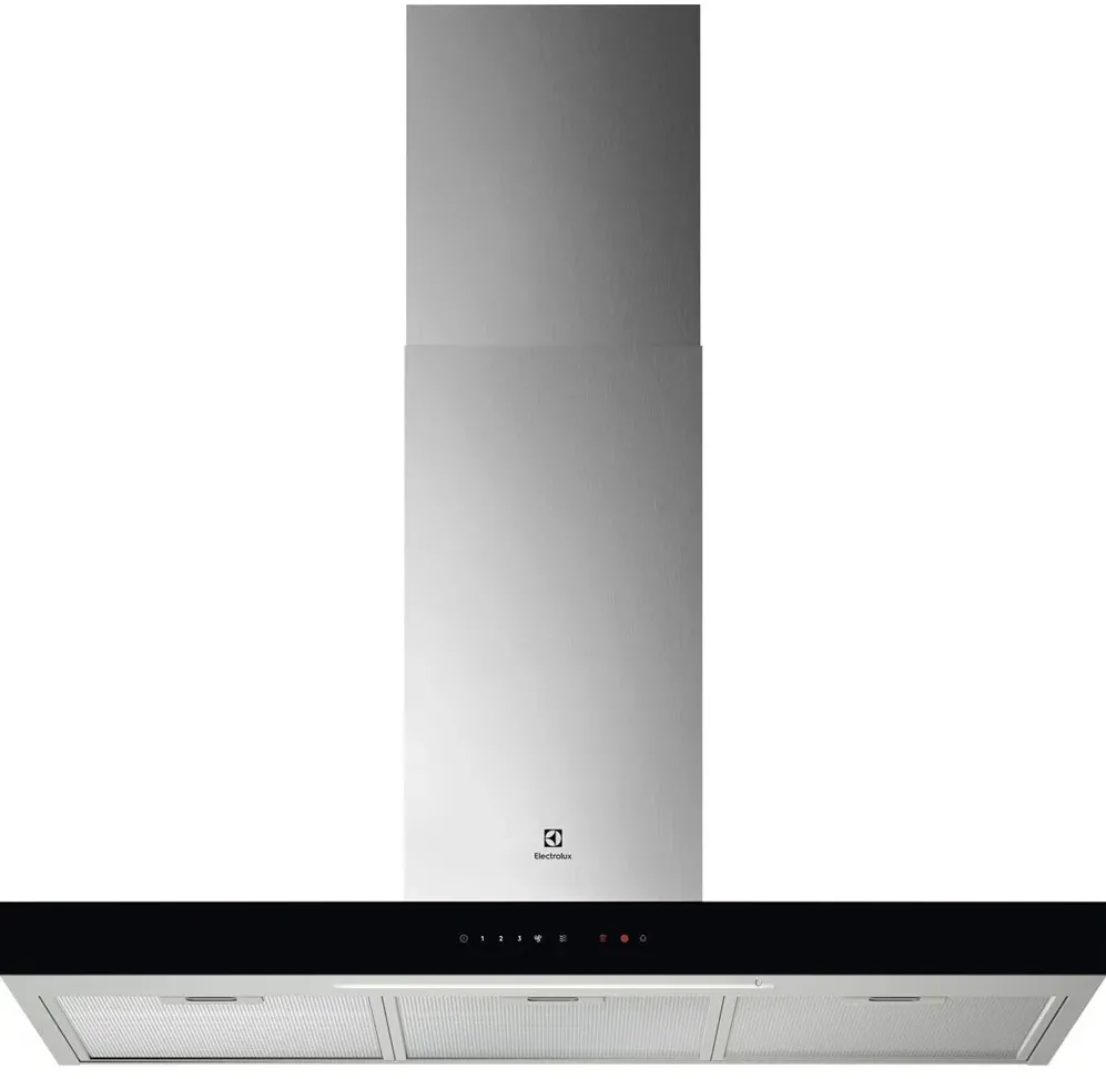 Hota incorporabila decorativa Electrolux LFT829X, Control electronic, Putere de absorbtie 730 mc/h, Conectivitate plita, Functie Breeze, Iluminare LED, 90 cm, Inox