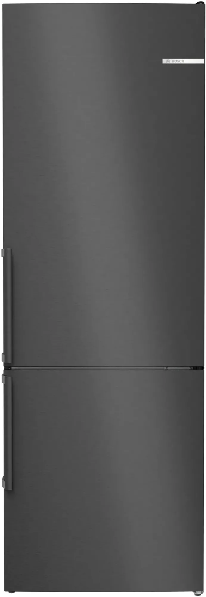 Combina frigorifica Bosch KGN49VXDT, 440 l, NoFrost, Raft sticle, VitaFresh, PerfectFit, Super freezing/cooling, Clasa D, H 203 cm, Black Inox AntiAmprenta