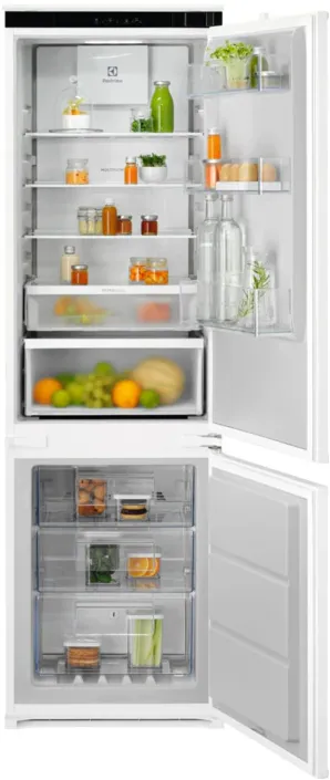 Combina frigorifica incorporabila Electrolux ENT6MD18S3, 249 l, Multiflow, Usa reversibila, Control electronic, Fresh Frost Free, Clasa D, H 177.2 cm