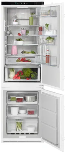 Combina frigorifica incorporabila AEG TSC8M181CS, 248 l, No Frost, Multiflow, Control electronic, Control umiditate, Clasa C, H 178 cm