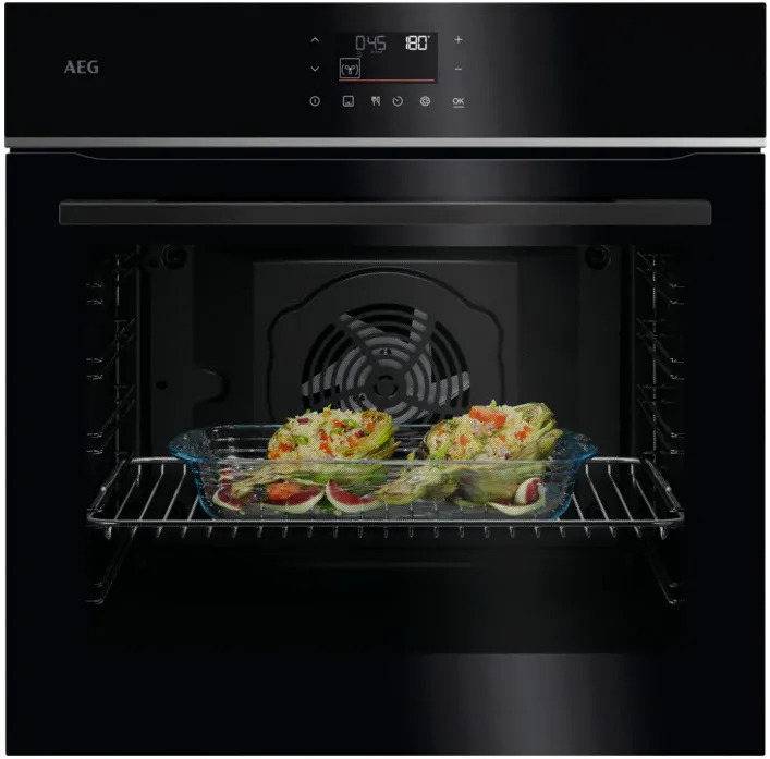 Built-in oven AEG TU5PB43APB, electric, pyrolytic cleaning, 72 l, class A, Black glass