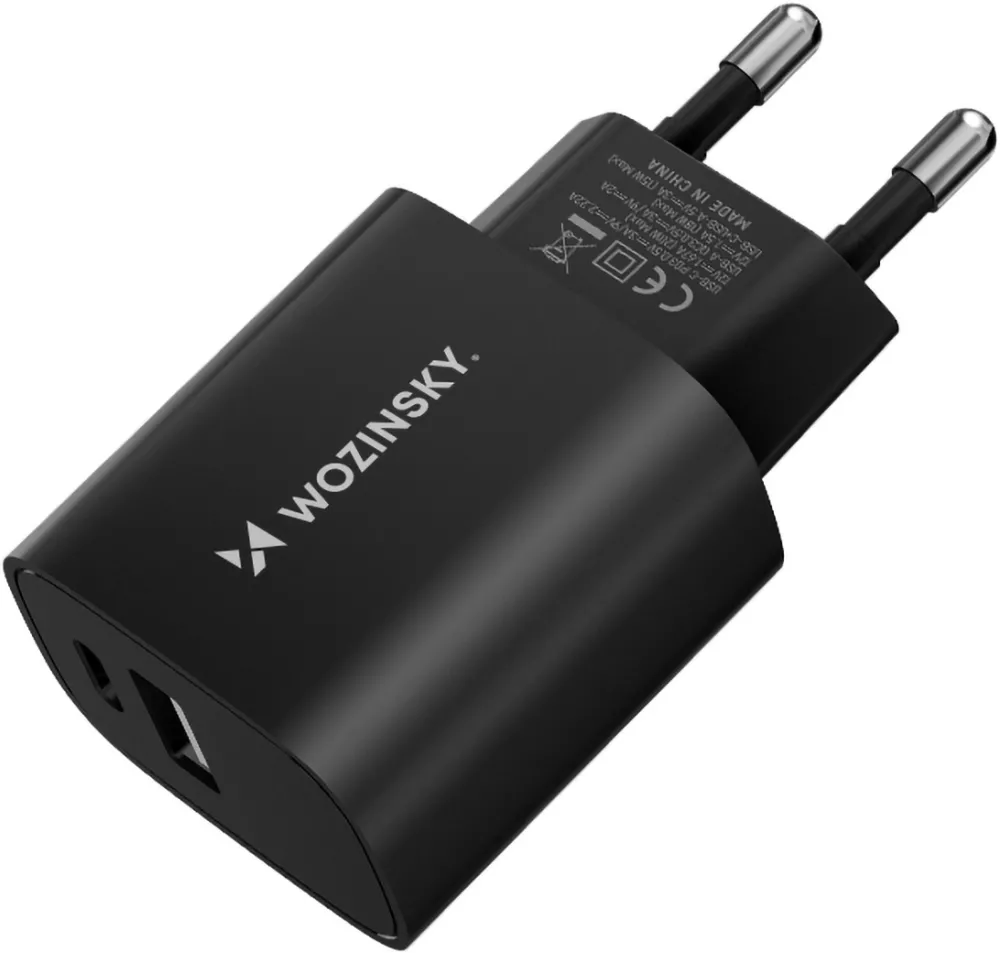 Incarcator telefon Wozinsky WGWCB USB-A USB-C 20W negru