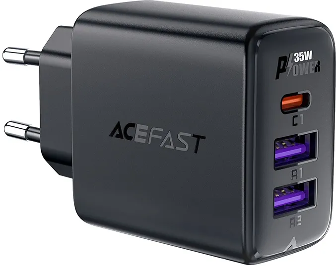 Incarcator telefon Acefast A57 PD 35W GaN 3 porturi negru
