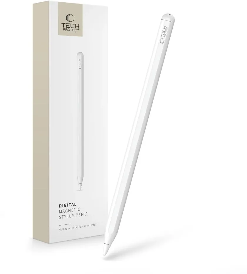 Tech-Protect Digital Magnetic Stylus Pen 2 Magnetic for iPad Tablet - White