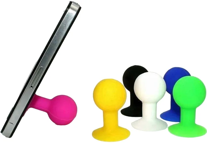 Phone holder with a round head - white