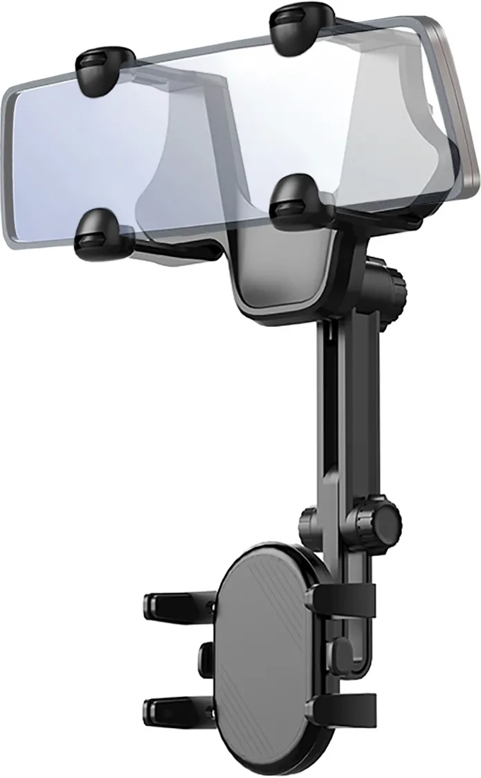 Car Phone Holder for Rearview Mirror - Black