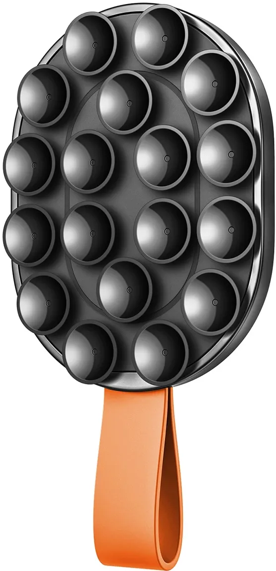 Joyroom JR-ZS393-S magnetic holder with suction cups for 4.7-7" phone - black and orange
