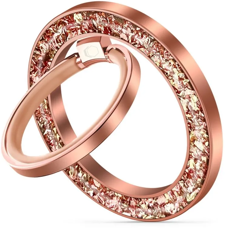Tech-Protect MMR200 magnetic holder / ring with MagSafe - pink with crystals