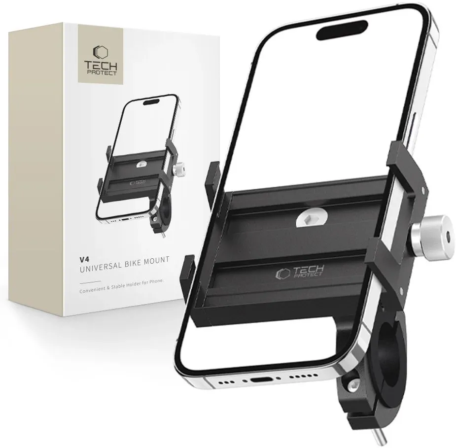 Tech-Protect V4 Bike Handlebar Phone Holder - Black