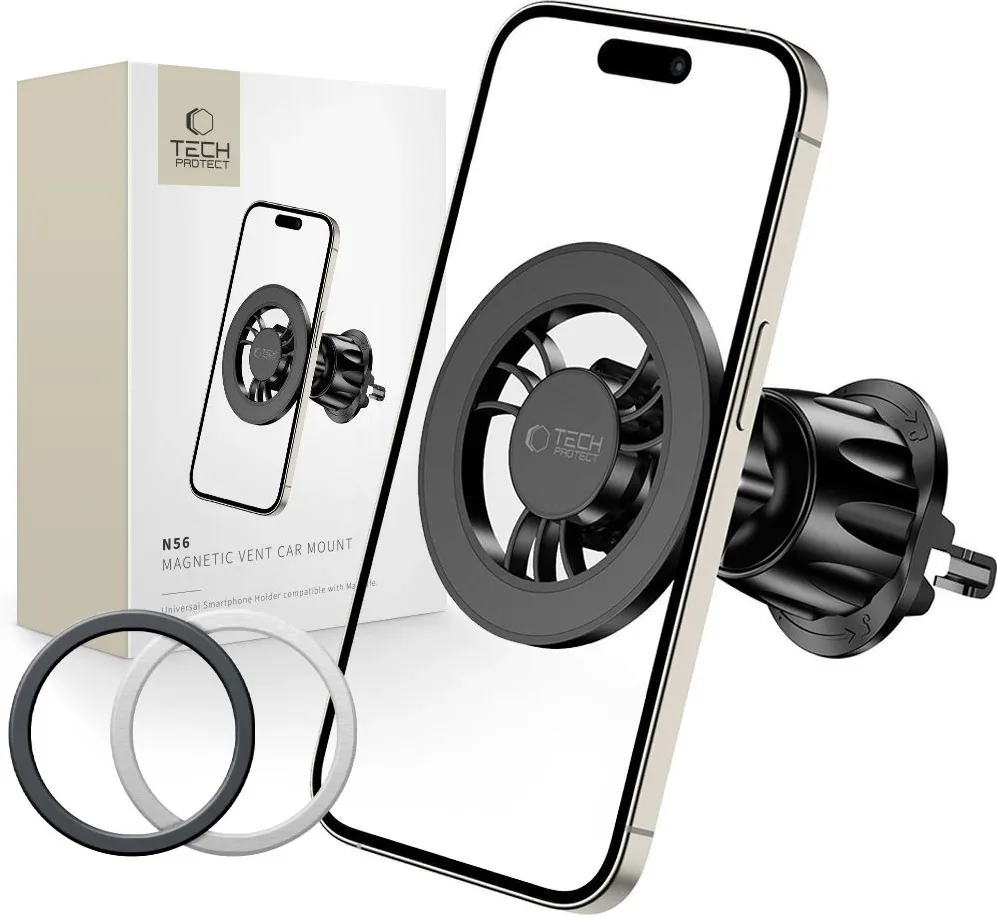 Tech-Protect N56 Magnetic Car Phone Holder with MagSafe for Air Vent - Black