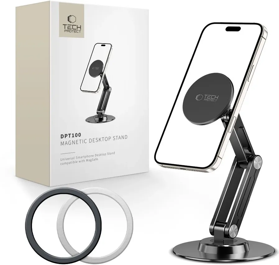 Tech-Protect DPT100 Magnetic MagSafe Desk Phone Holder - Black