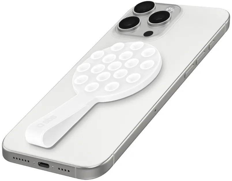 SBS MAG Grippy MagSafe Compatible Holder with Suction Cup and Ear - White