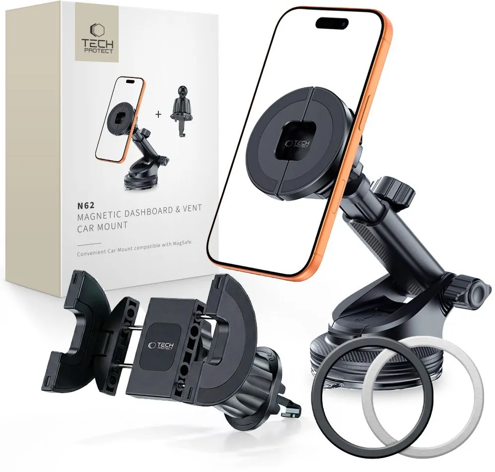 Tech-Protect N62 MagSafe Cockpit Car Mount - Black