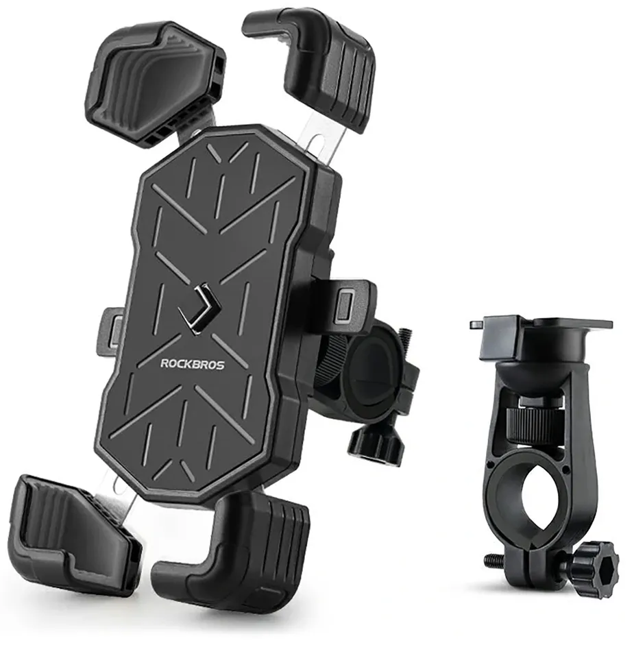 Rockbros HW-117 Handlebar Clamp Phone Holder - Black and Gray