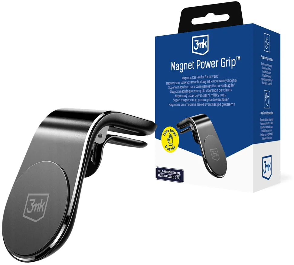 3mk Magnet Power Grip Car Mount for Grille - Black